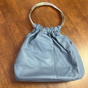 Preston & York Periwinkle Blue Purse with Unique Silver Handle